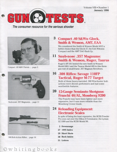 Image for Gun Tests: The Consumer Resource for the Serious Shooter - Volume VIII, Number 1, January 1996 Gun Tests: The Consumer Resource for the Serious Shooter - Volume VIII, Number 1, January 1996