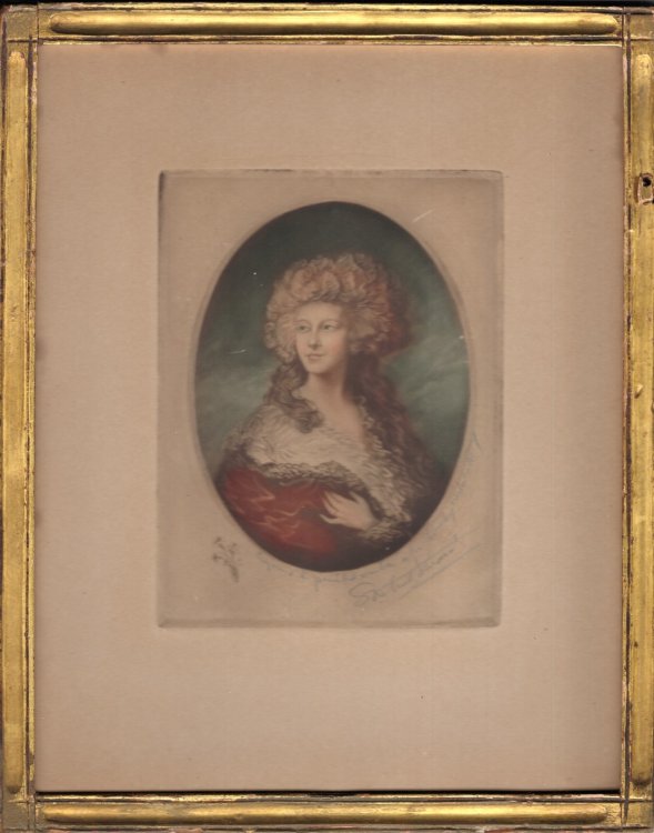 Lady [Ann Elizabeth] Mulgrave Mezzotint by Samuel Arlent Edwards [1862-1938], after Thomas Gainsborough, 1908