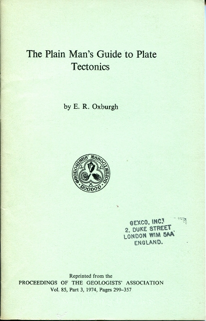 The Plain Man's Guide to Plate Tectonics