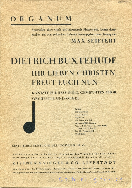 Image for Ihr Lieben Christen, Freut Euch Nun: Kantate Fur Bass-Solo, Gemischten Chor, Orchester Und Orgel. Erste Reihe: Geisliche Gesangsmusik Nr. 16 Ihr Lieben Christen, Freut Euch Nun: Kantate Fur Bass-Solo, Gemischten Chor, Orchester Und Orgel. Erste Reihe: Geisliche Gesangsmusik Nr. 16
