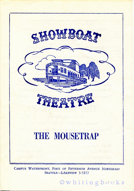 Image for Showboat Theatre Program, 1959, Seattle, for Agatha Christie's, Showboat Theatre Program, 1959, Seattle, for Agatha Christie's,