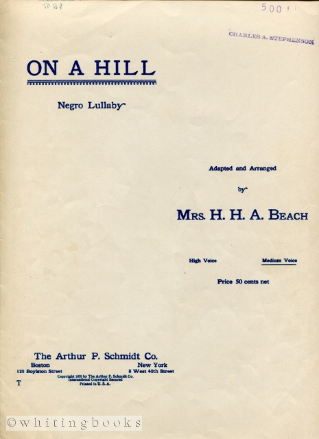 Image for On a Hill: Negro Lullaby On a Hill: Negro Lullaby