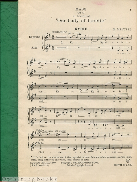 Image for Mass No. 1 in Honor of Mass No. 1 in Honor of