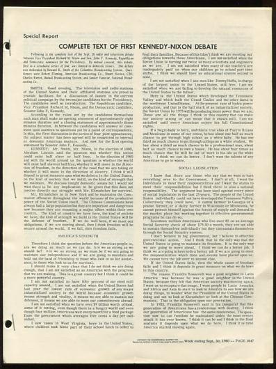 Image for Complete Texts of the Kennedy-Nixon Debates Complete Texts of the Kennedy-Nixon Debates