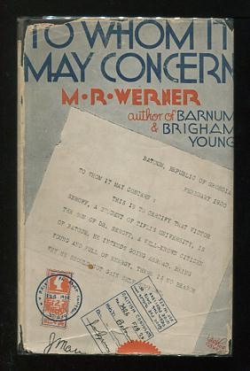 Image for To Whom It May Concern: The Story of Victor Ilyitch Seroff To Whom It May Concern: The Story of Victor Ilyitch Seroff